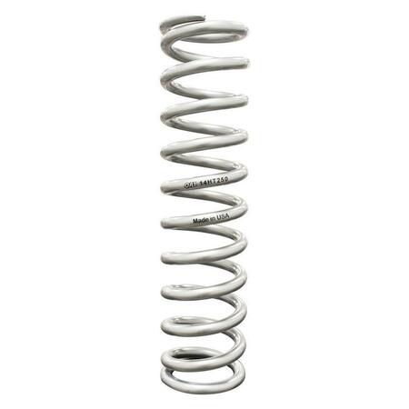 QA1 14 in. 110 lbs Silicon Steel Coil Spring, Silver Powder Coated QA1-14HT110